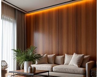 Houten Wandbekleding Woonkamer